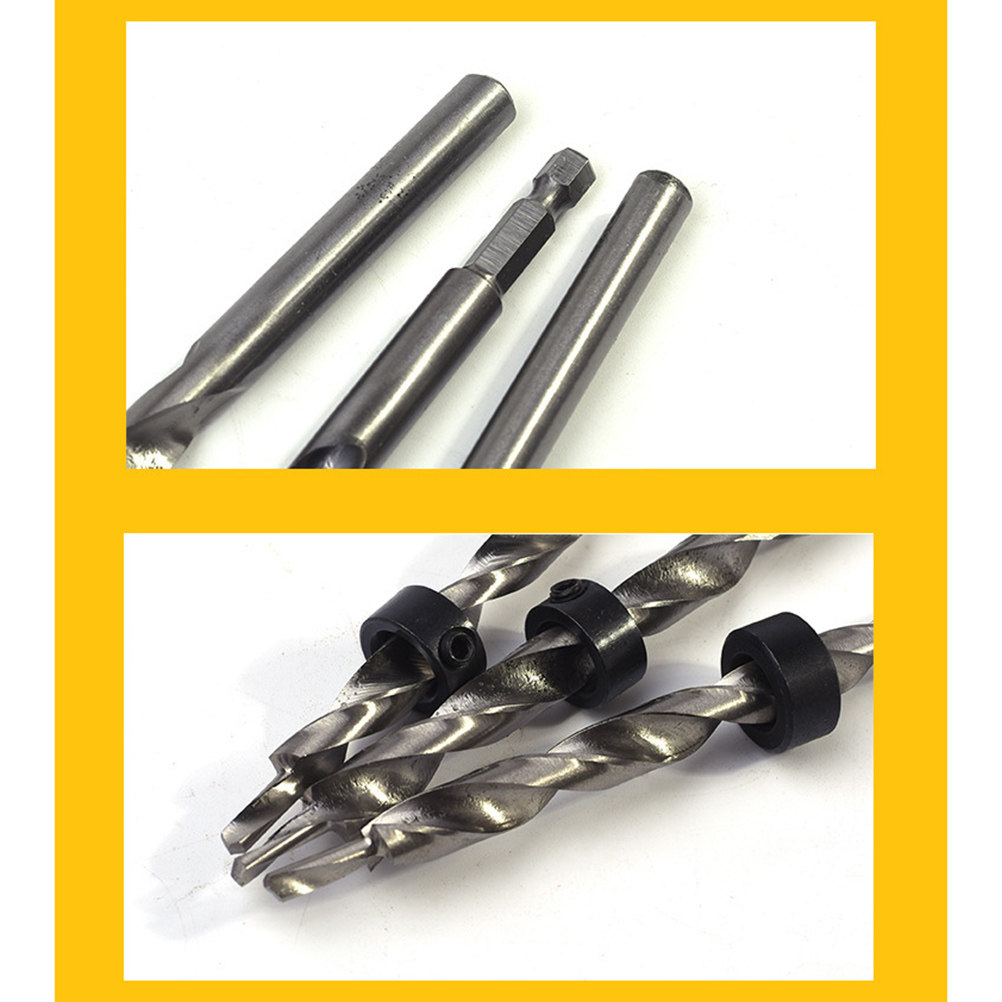 Woodworking Drill Bits - 六角シャンクドリルビットセット 9.5 ミリメートルチタンコーティングされた Hss 鋼木工用高速切断皿穴リーマーツール木材