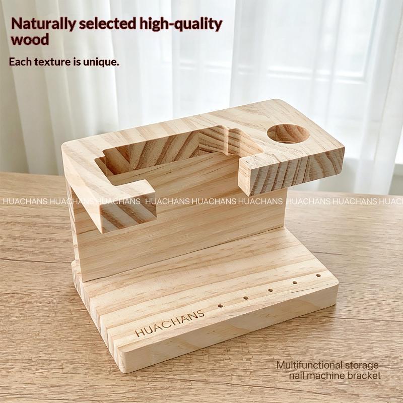 Woodworking Drill Bits - 1個入りネイルドリルビット木製ホルダー：夏のDIYマニキュア収納ラック、ネイルアートアクセサリーとトレーニングツールの整理に。