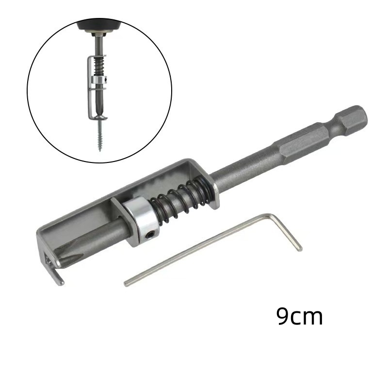 Woodworking Drill Bits - Ruzic スプリングポジションドリルビット片手用鋼合金ポータブル安全ネジホルダー落下防止電気技師 DIY 愛好家