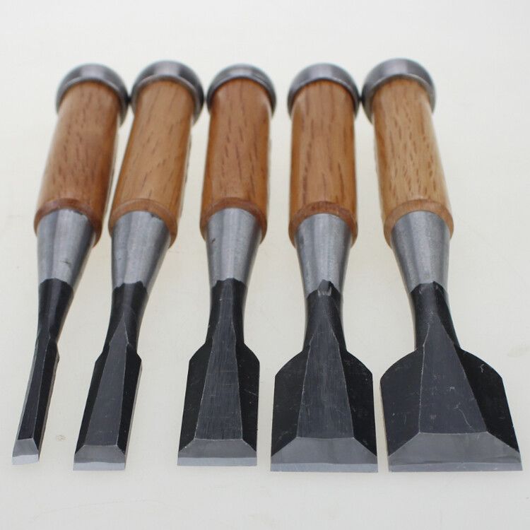 Woodworking In Japan - 日本製カニョー建具用ノミ 木工用シャベル フラット半円形フラットシャベル 木工用彫刻ナイフ