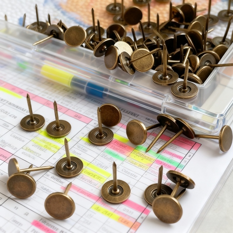 Woodworking Easy Projects - 家具、ソファ、ジュエリーボックス、アートプロジェクト用の滑らかなブロンズ製釘、装飾用の簡単に取り付けられる平頭鉄製留め具