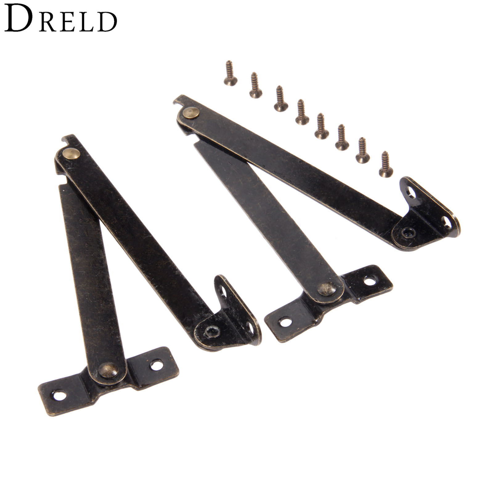 Woodworking Quotes - Dreld 2個アンティーク家具金具キャビネットヒンジジュエリー木箱蓋サポート装飾食器棚扉蝶番108*11ミリメートル