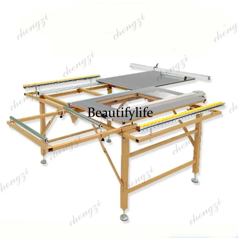 Woodworking Or Woodworking - HR高精度木工テーブルソー機械220V水平パネルソー、新品または中古のモータースピンドルブレード付き、木材切断用