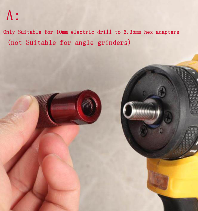 Woodworking Or Woodworking - アングルグラインダーアダプター M10 から 6.35 ミリメートル六角コネクタまたは六角からアングルグラインダーへのクイックリリースセルフロック接続ロッド