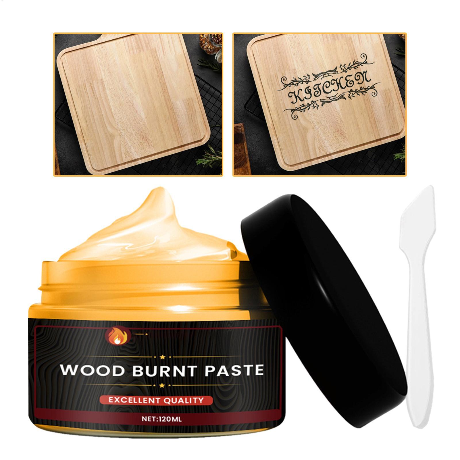 Woodworking Easy Projects - 木材燃焼ペースト 熱活性化燃焼ツール キャンバス、革、布地用の木材用炎ペースト 使いやすい 大人、学生向け