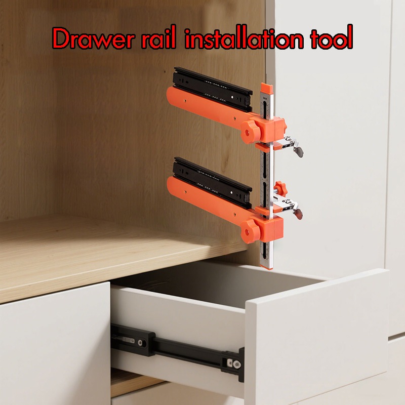 Woodworking Shop - 木工用食器棚引き出しスライドウェイトラック取り付けツール高速固定クリップ引き出し取り付け補助具木工機器