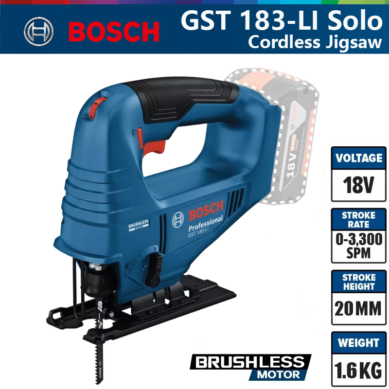 Woodworking Electric Saw - ボッシュ GST 183-LI プロフェッショナル電動ジグソー ブラシレスジグソー 18V