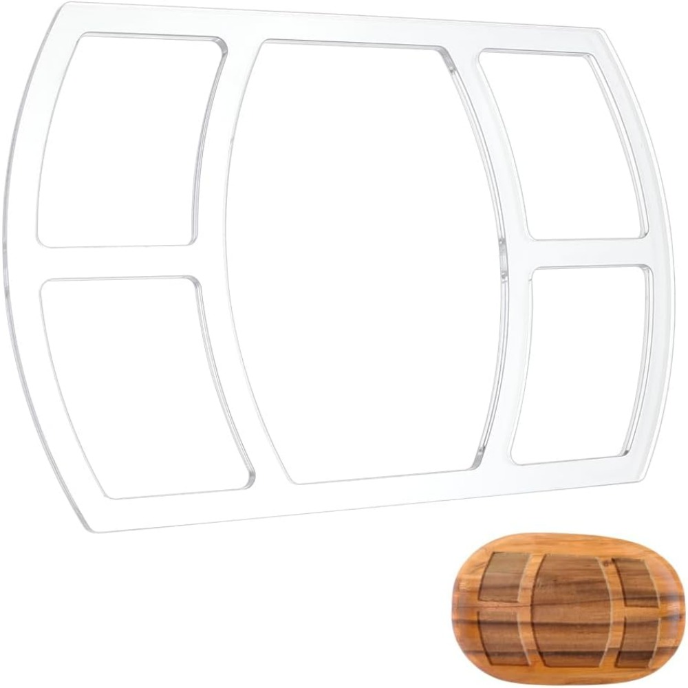 Woodworking Templates - 5ポケットバレットトレイルーターテンプレート長方形アクリル木工ルーターアイレーテンプレート、ユニークなインレイを作成するためのフィルム付き