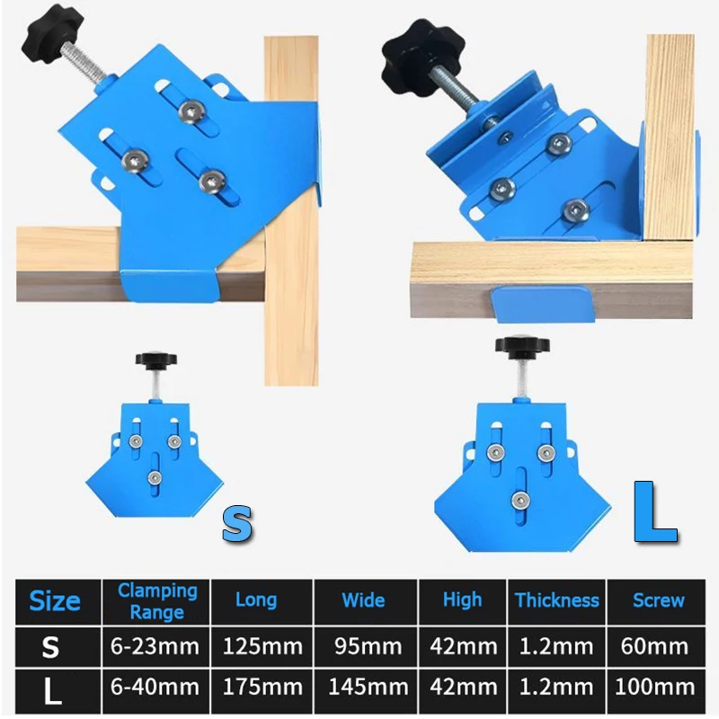 SまたはLサイズの木工用アルミ合金製直角クランプ、キャビネッ - Woodworking Or Woodworking のレビューと価格
