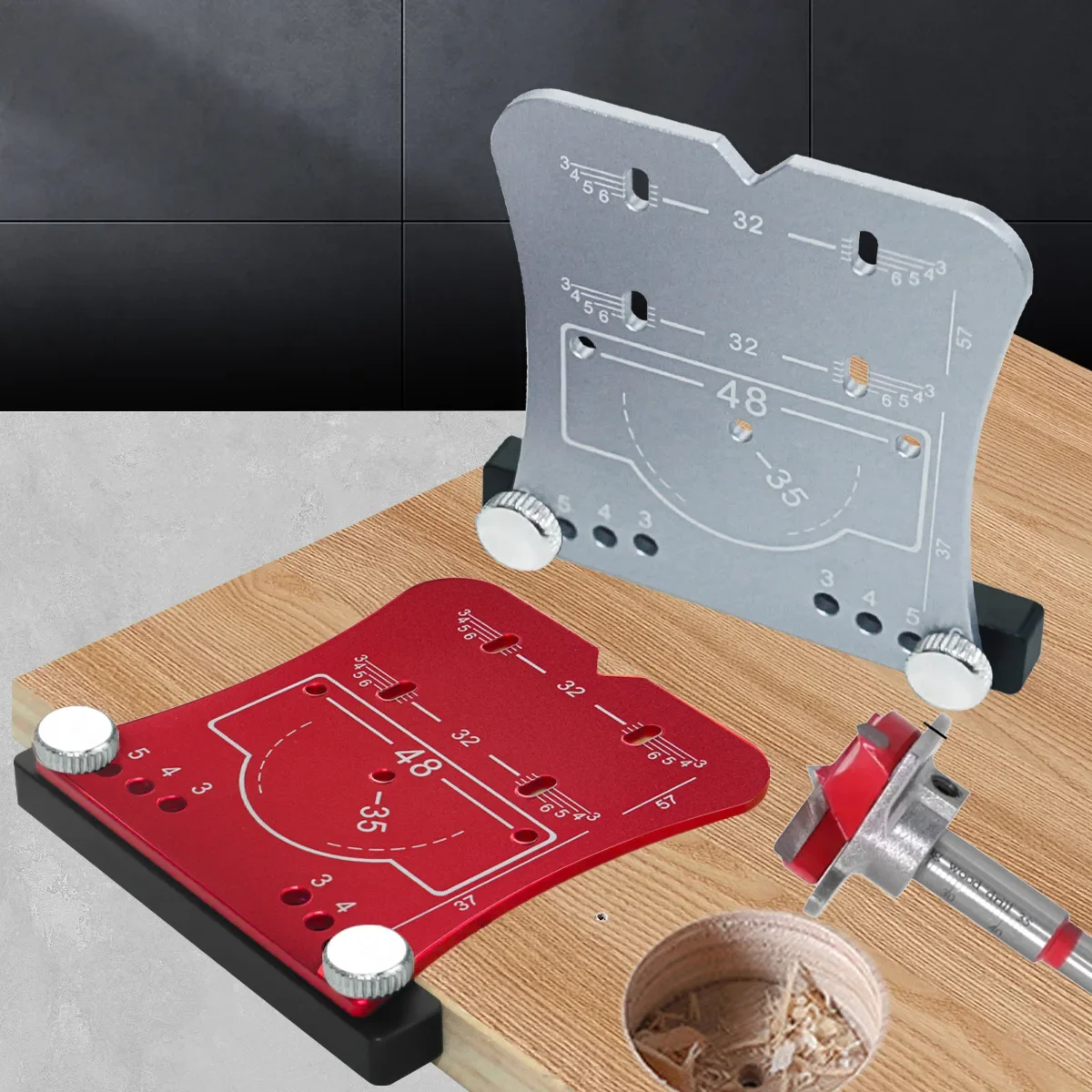 35mmヒンジ穴位置決めテンプレートアルミ合金穴開け器木工用 - Woodworking Templates のレビューと価格