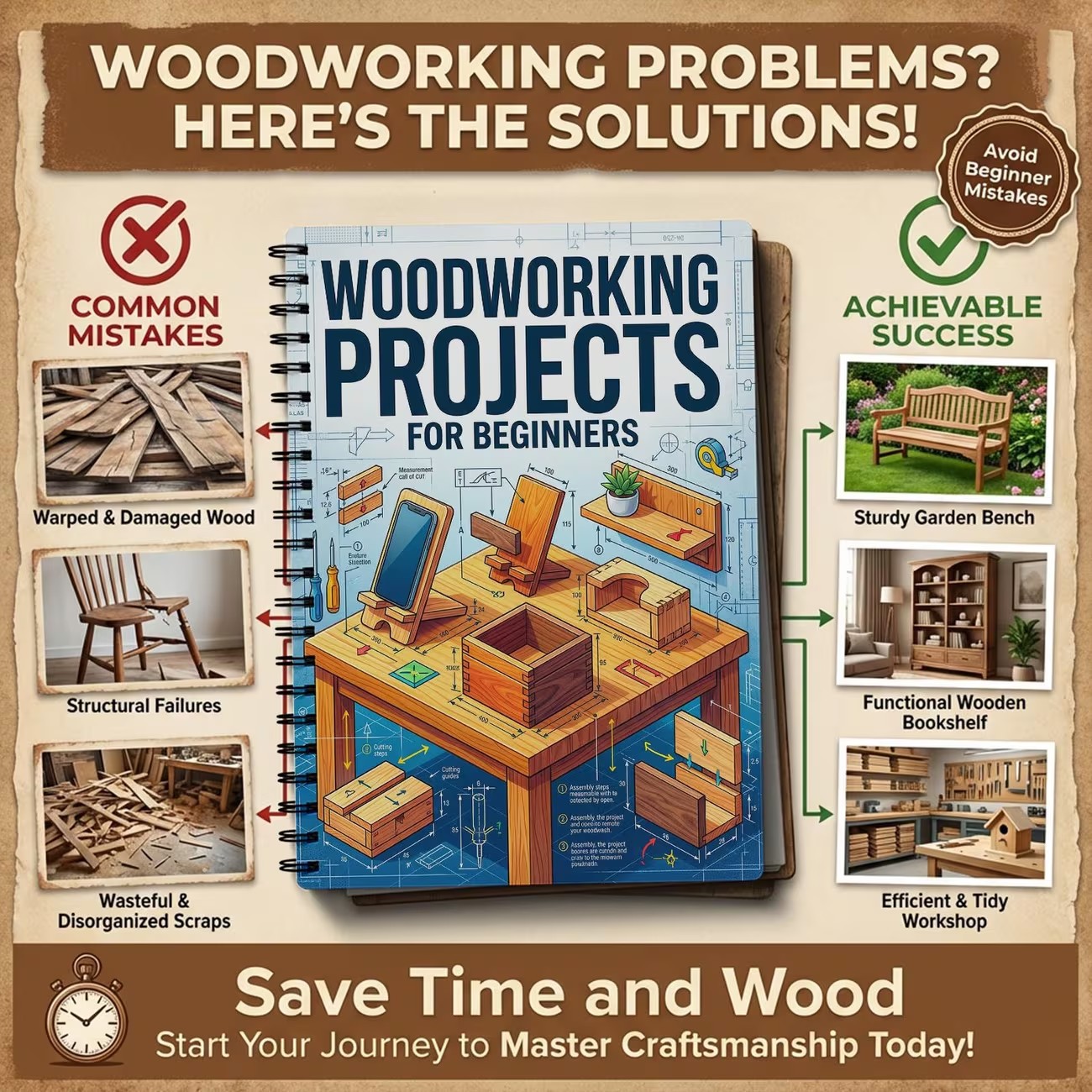初心者のための簡単な木工プラン シンプルなDIYホームクラフ - Woodworking Ideas For Beginners のレビューと価格