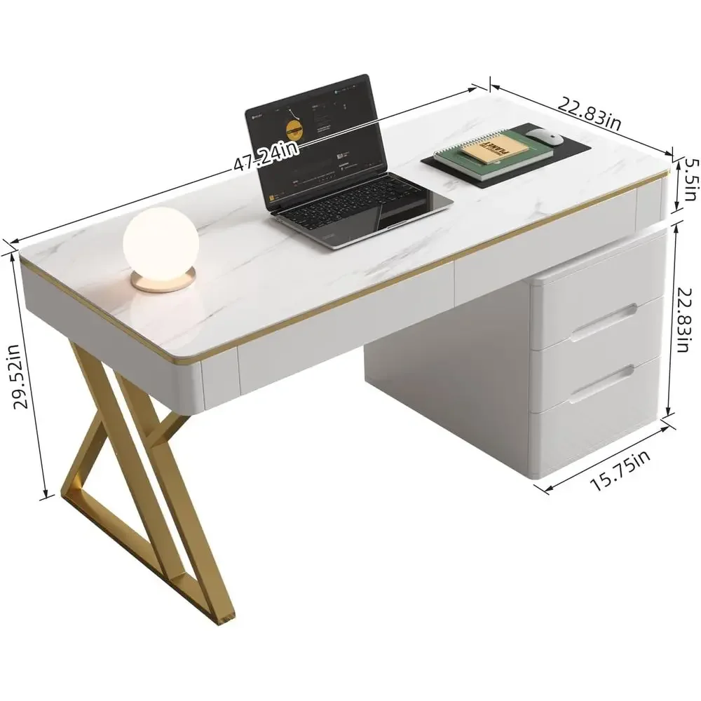 白い強化ガラス天板のゲーミングデスク - 厚みのあるラッカー - Woodworking Or Woodworking のレビューと価格