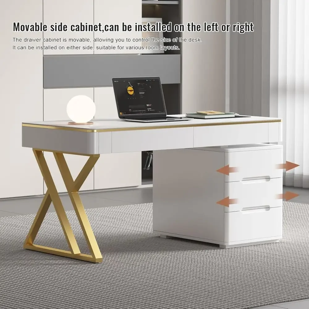 白い強化ガラス天板のゲーミングデスク - 厚みのあるラッカー - Woodworking Or Woodworking のレビューと価格