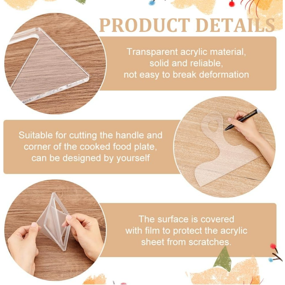 7個入りシャルキュトリテンプレートアクリルハンドル付きカッテ - Woodworking Templates のレビューと価格