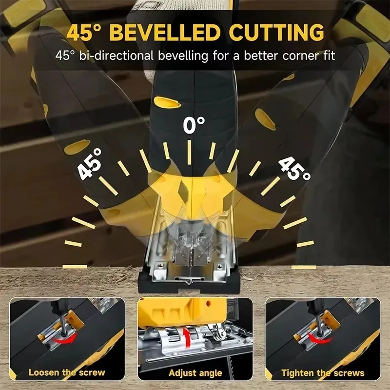 2700RPM ブラシレスカーブソー コードレス電動ジグソー - Woodworking Electric Saw のレビューと価格