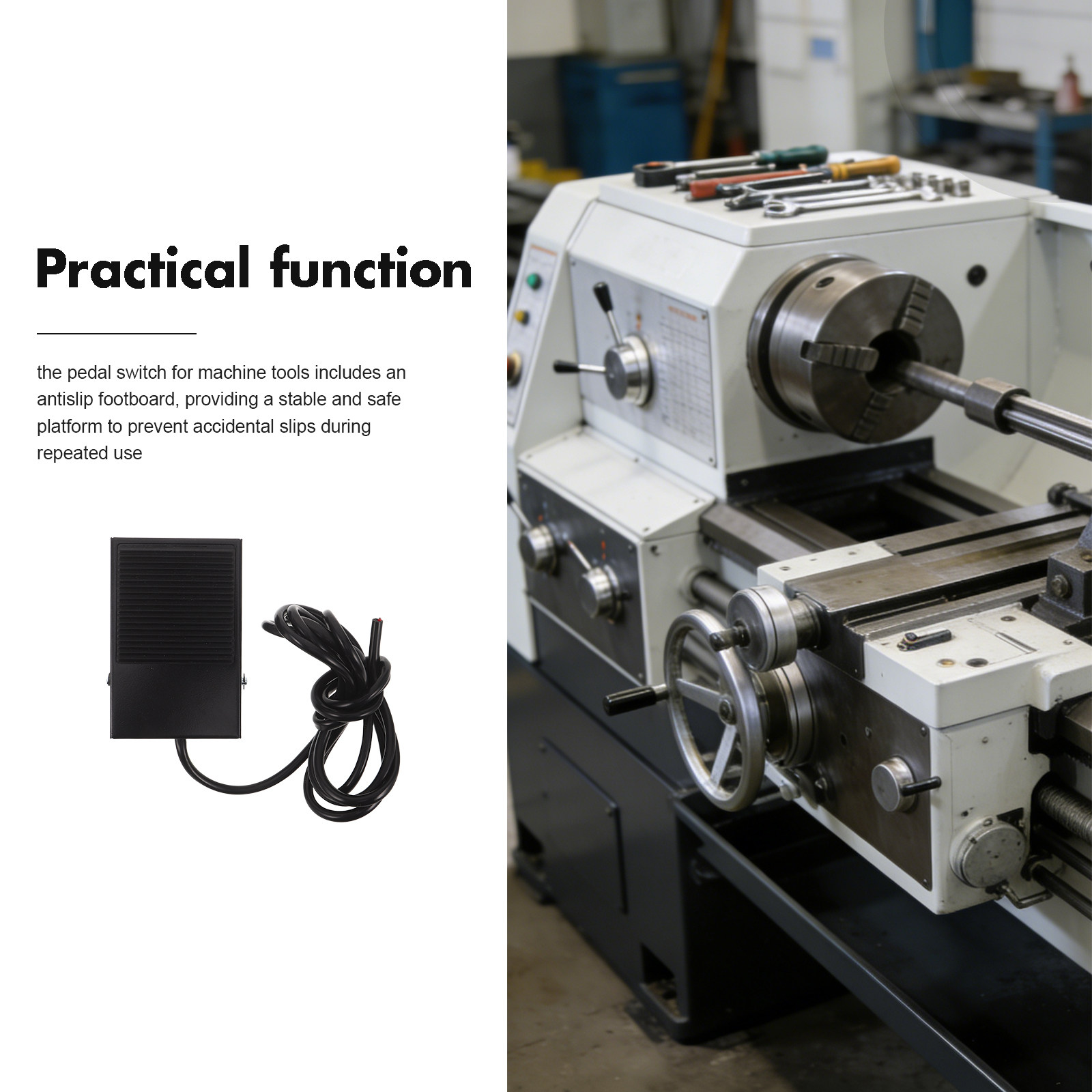 瞬間フットペダルスイッチ工作機械用ヘビーデューティオンオフフ - Woodworking Industry のレビューと価格