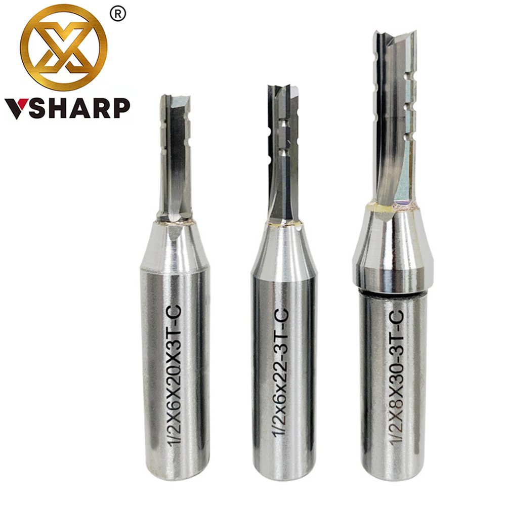 Vsharp 3 フルート TCT ストレート切断ビット 1 - Woodworking Quotes のレビューと価格