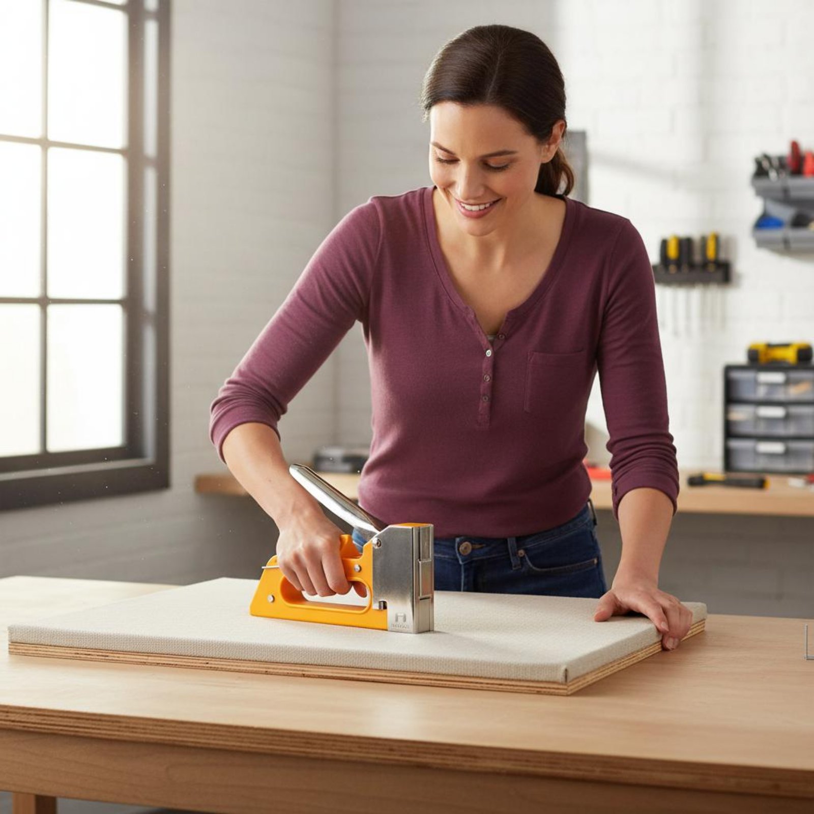 U字型ステープル イージーグリップハンドル 手動ステープル  - Woodworking Easy Projects のレビューと価格