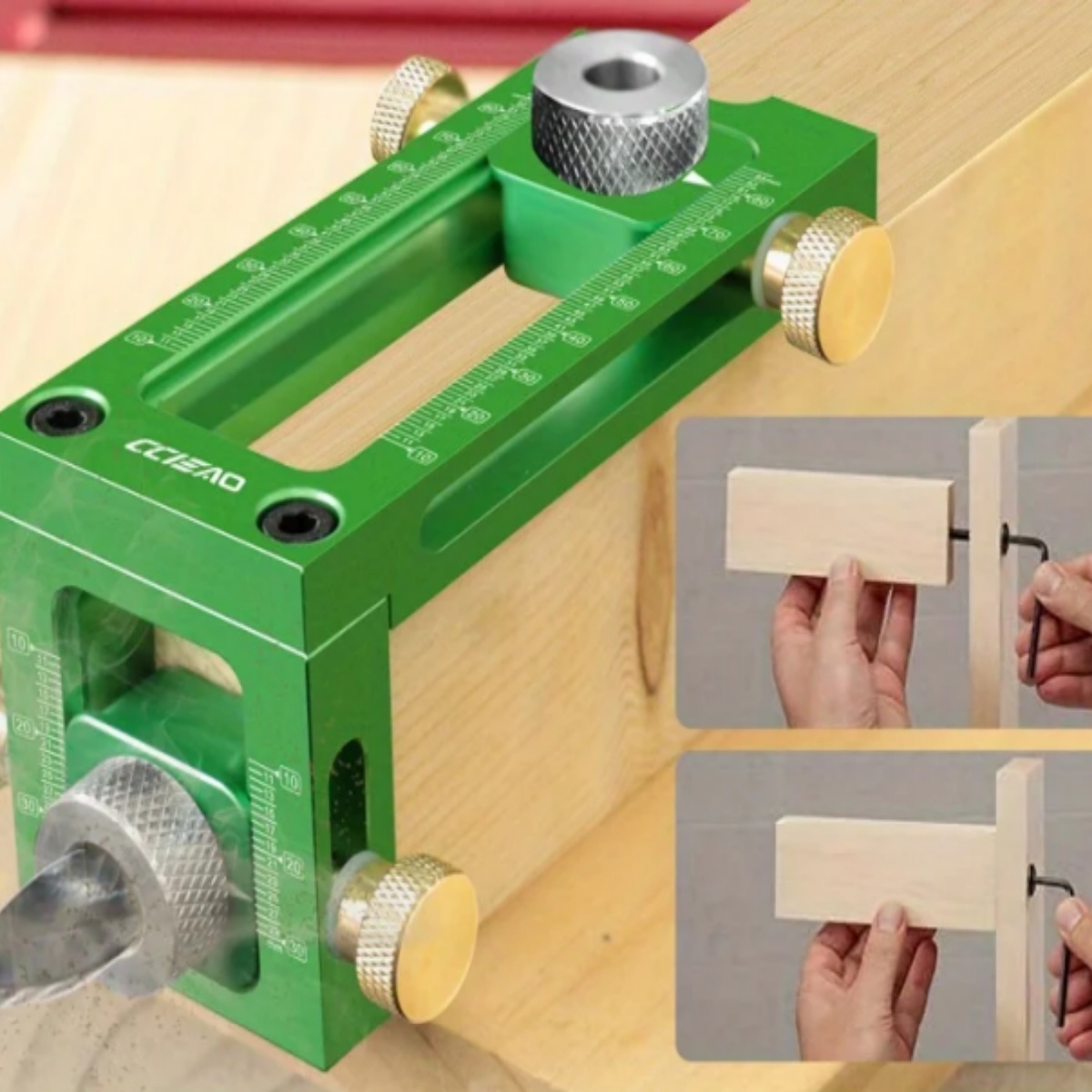 スクリュー治具 2-in-1 調整可能な木工掘削パンチャーロ - Woodworking Drill Bits のレビューと価格