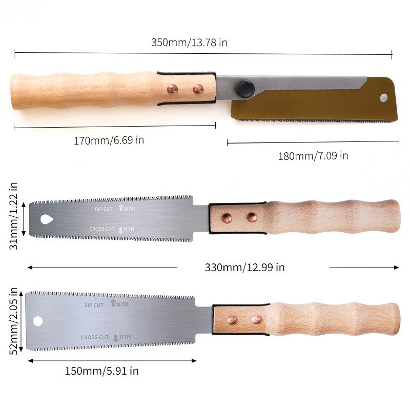 7 インチ日本製バッククランプ両面細歯ハンドソー硬木用取り外 - Dovetail Saw Fine のレビューと価格