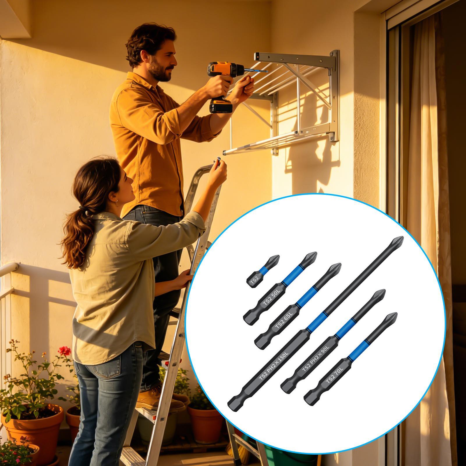 ドリルドライバービットセット 6 ピース磁気ヘビーデューティ - Woodworking Drill Bits のレビューと価格