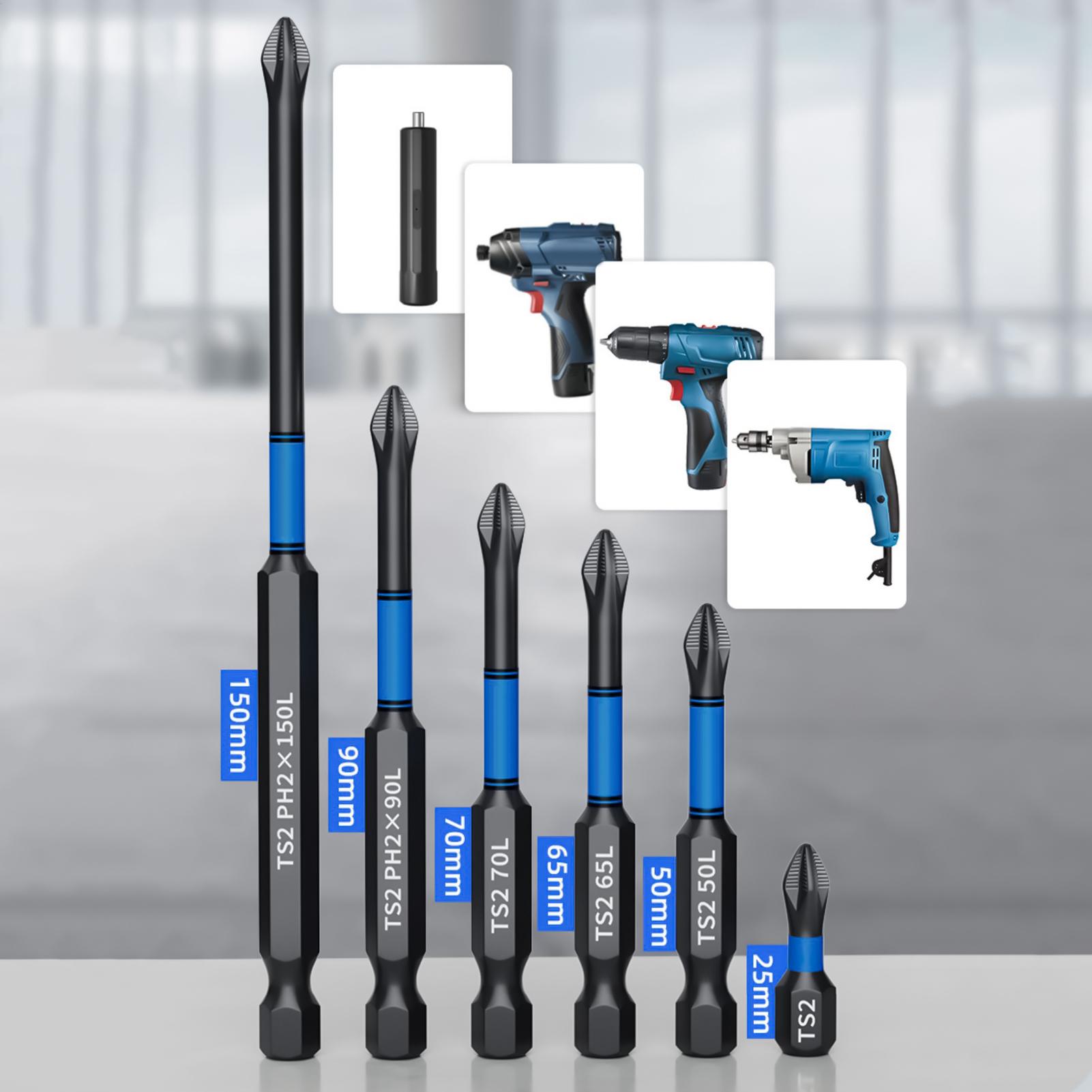 ドリルドライバービットセット 6 ピース磁気ヘビーデューティ - Woodworking Drill Bits のレビューと価格