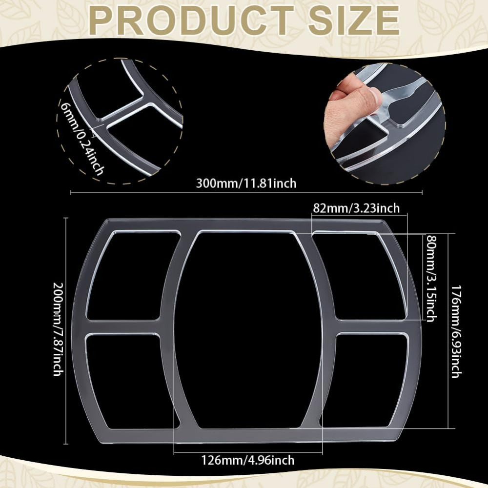 5ポケットバレットトレイルーターテンプレート長方形アクリル木 - Woodworking Templates のレビューと価格
