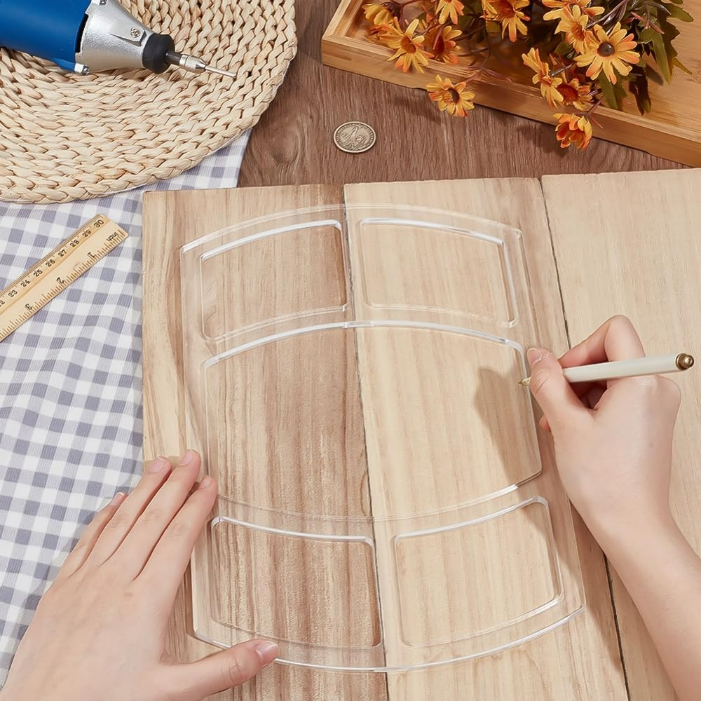 5ポケットバレットトレイルーターテンプレート長方形アクリル木 - Woodworking Templates のレビューと価格