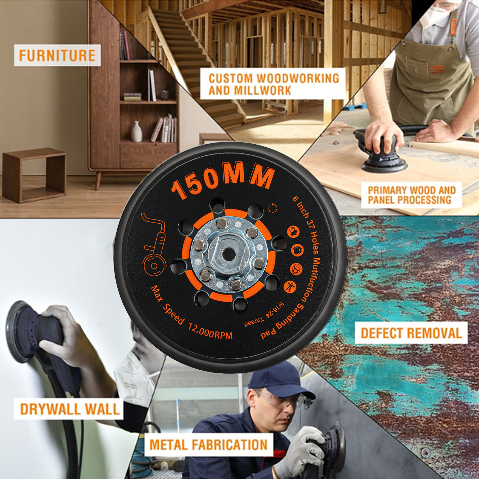 DIYプロジェクト用バッキングパッド オービタルサンダーバッ - Woodworking Easy Projects のレビューと価格