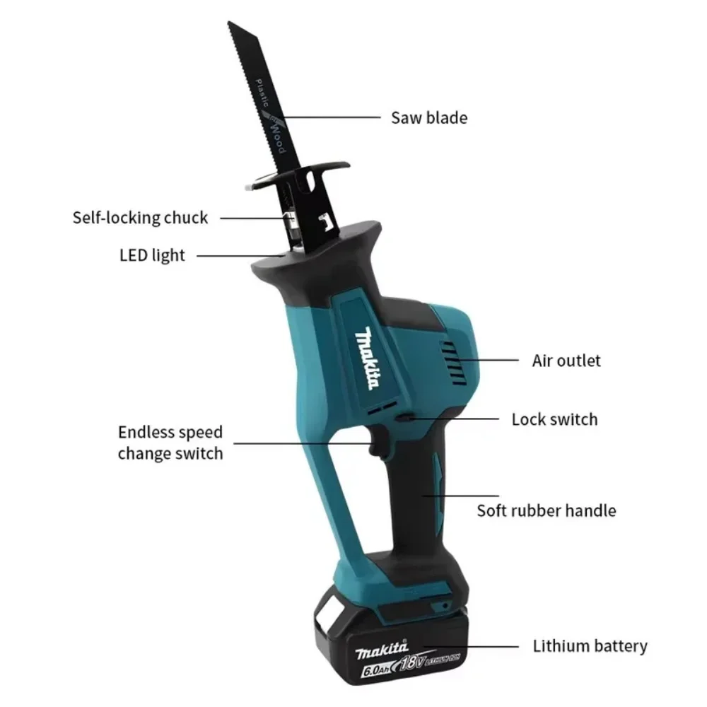 マキタ 18V 2025年新型 コードレス電動レシプロソー  - Woodworking Electric Saw のレビューと価格