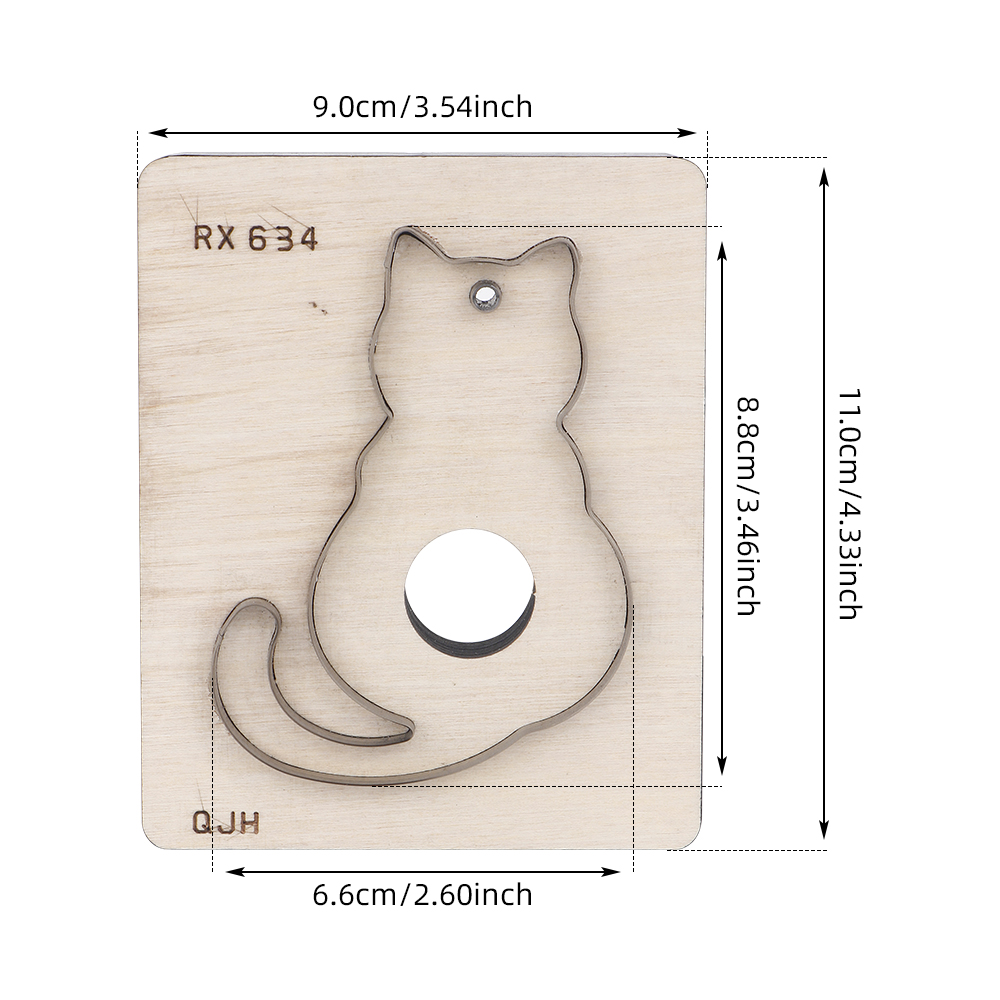 1pc レザー手作りスタンピングカッティングダイモールド、猫 - Woodworking Templates のレビューと価格