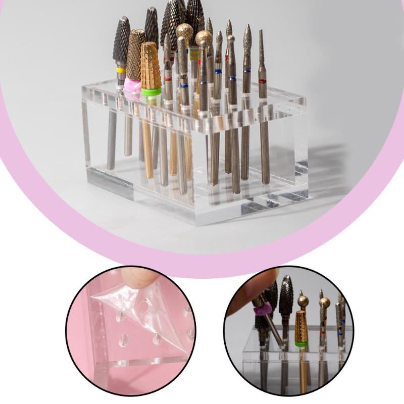 18穴木製/アクリル製ネイルドリルビットホルダー研磨ヘッド収 - Woodworking Drill Bits のレビューと価格