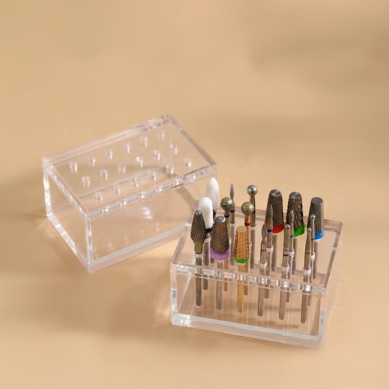 18穴木製/アクリル製ネイルドリルビットホルダー研磨ヘッド収 - Woodworking Drill Bits のレビューと価格