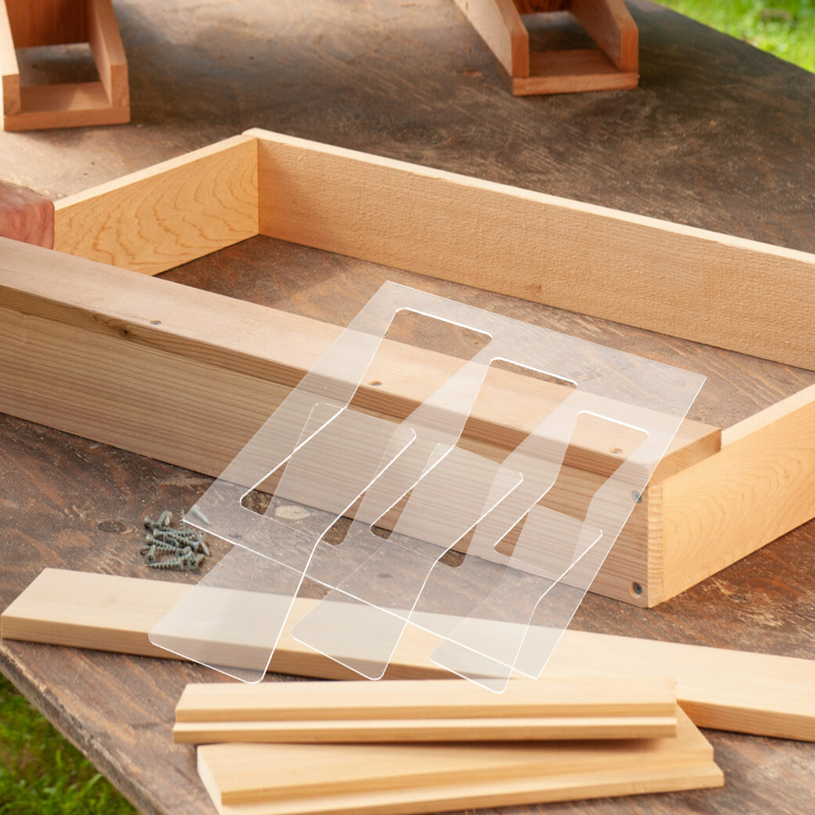 2個入りアクリル木工テンプレートセット クリアバタフライボウ - Woodworking Templates のレビューと価格