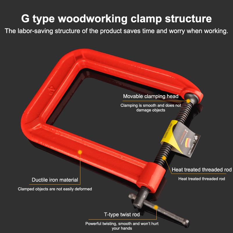 Gクランプ ディープリーチCクランプ 1/1.5/2インチ  - Woodworking Industry のレビューと価格