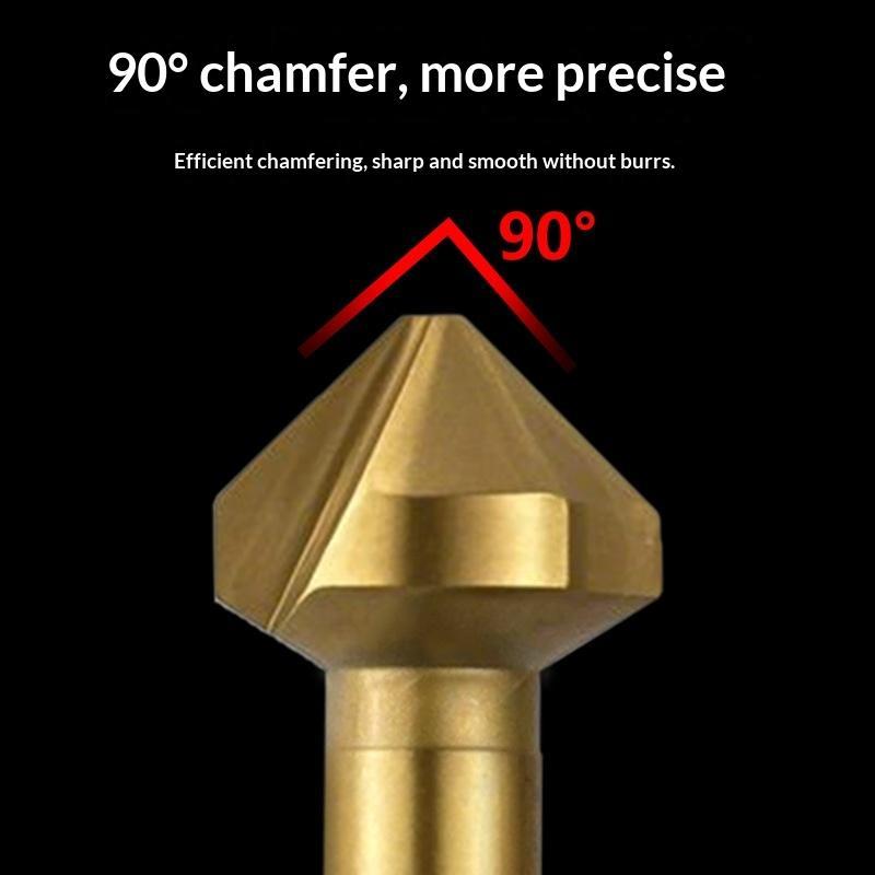 面取りエンドミルカッター 3枚刃 丸シャンク 90度 HSS - Woodworking Drill Bits のレビューと価格